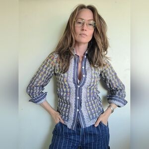 The Raffaello Parisian Vintage Cotton Button Down XS Petite